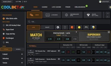 Coolbet odds & livebetting