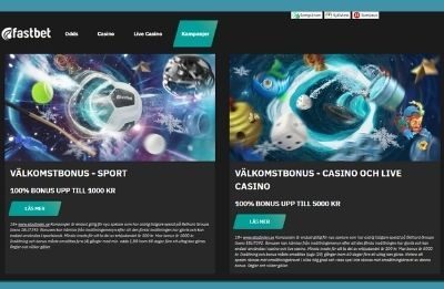 Välkomsterbjudande hos fastbet sport och casino