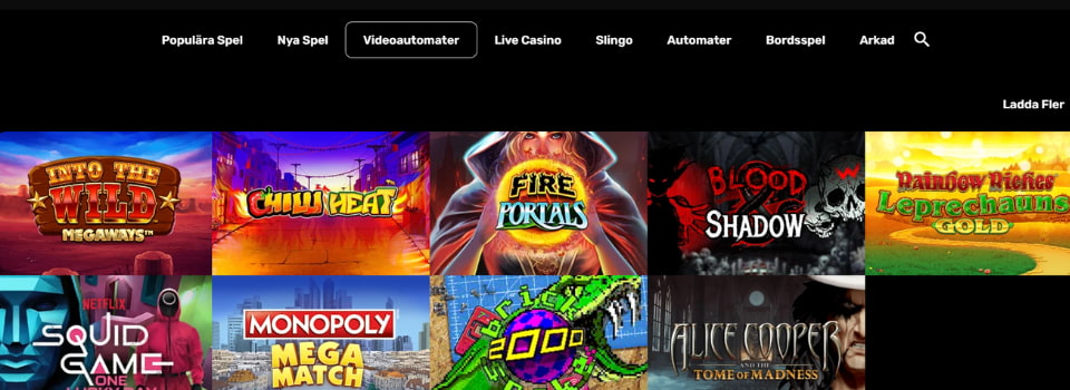 Bilder på spelautomater hos Hyper Casino