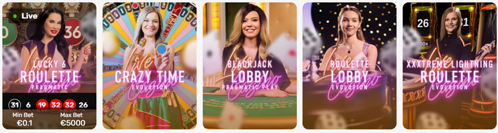 Livecasino på Rapidi Casino.