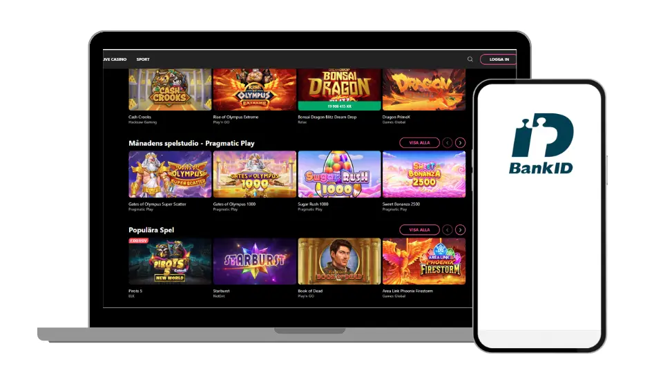 Gogo casino login med BankID