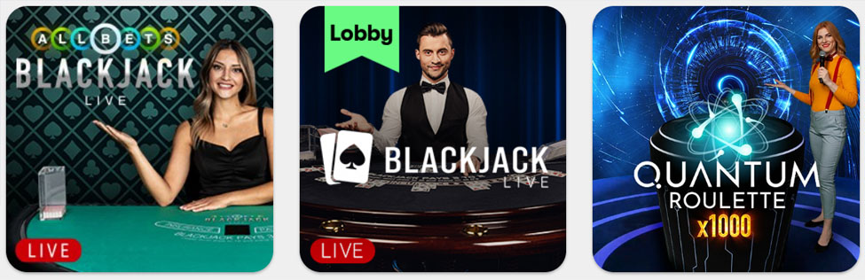 Live casino på 10bet.