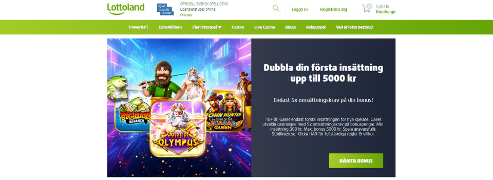 Lottoland Casino hemsida