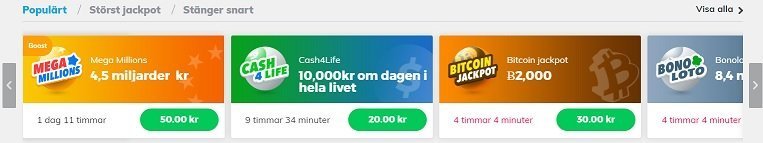 Multilotto spelutbud