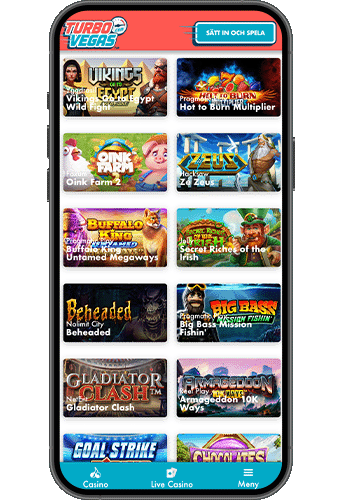 TurboVegas Casino på mobilen