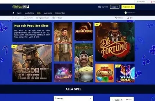 William Hill spelautomater