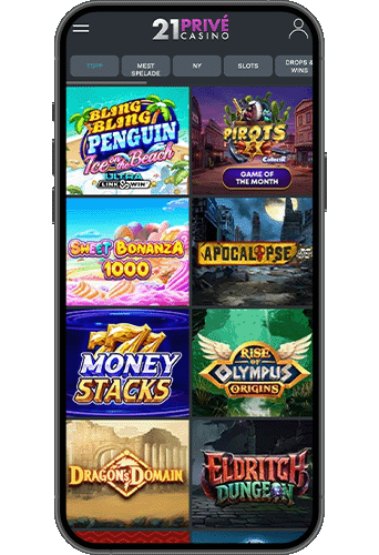 21 Privé Casino på mobilen