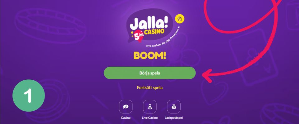 Jalla casino inloggning start