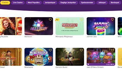 jalla casino spel-utbud