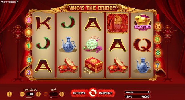 Screenshot från Who's The Bride spelautomat med autospel och maxinsats