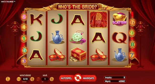 Screenshot från Who's The Bride spelautomat med autospel och maxinsats