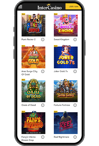 InterCasino på mobilen