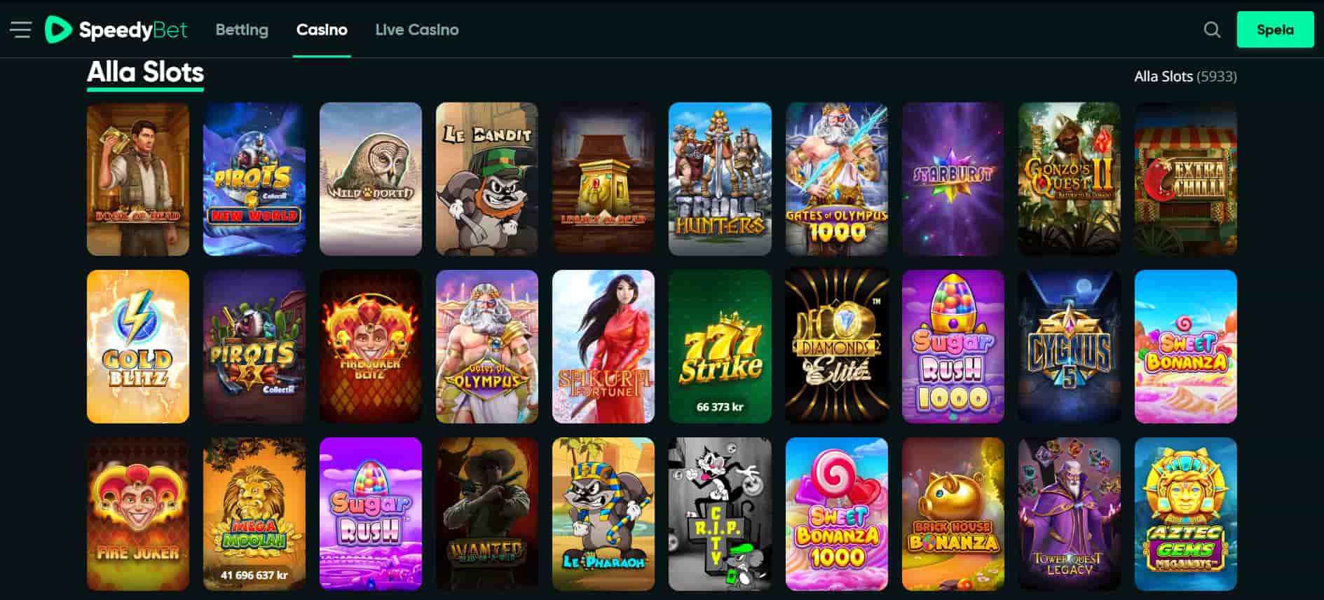 Speedybet casino slots