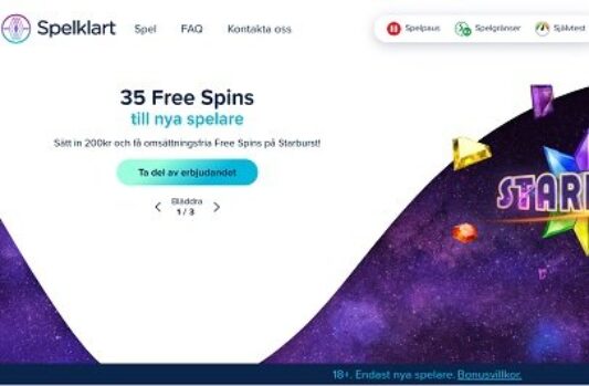 Spelklart casino bonus med freespins