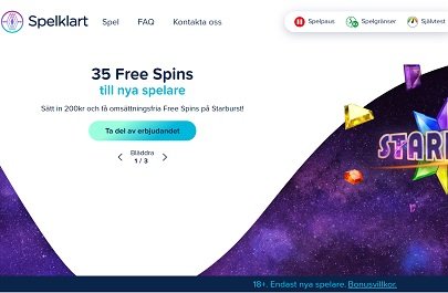 Spelklart casino bonus med freespins