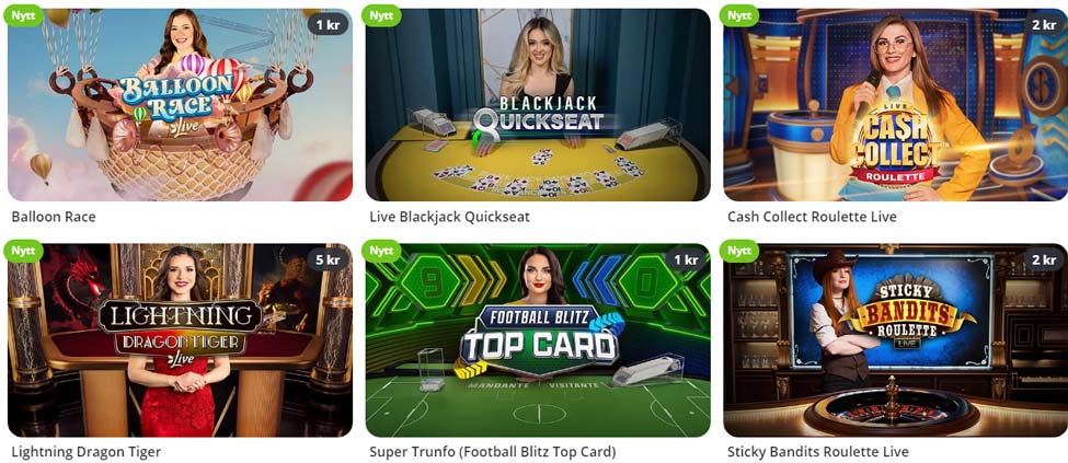 Live casino på Betsson