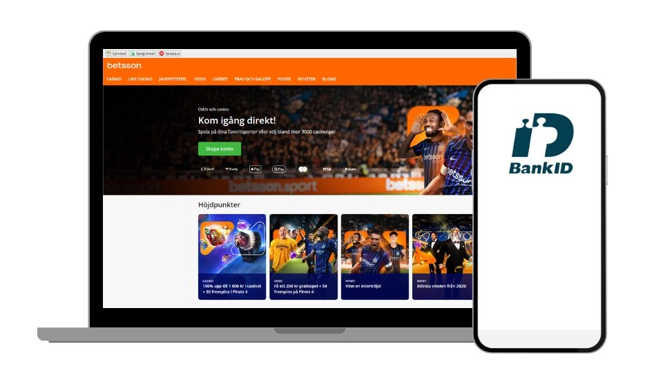 Betsson logga in BankID