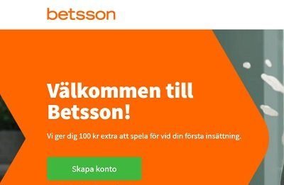 Betsson  Få 100 SEK i Betsson Bonus → Casino I Odds I Sport