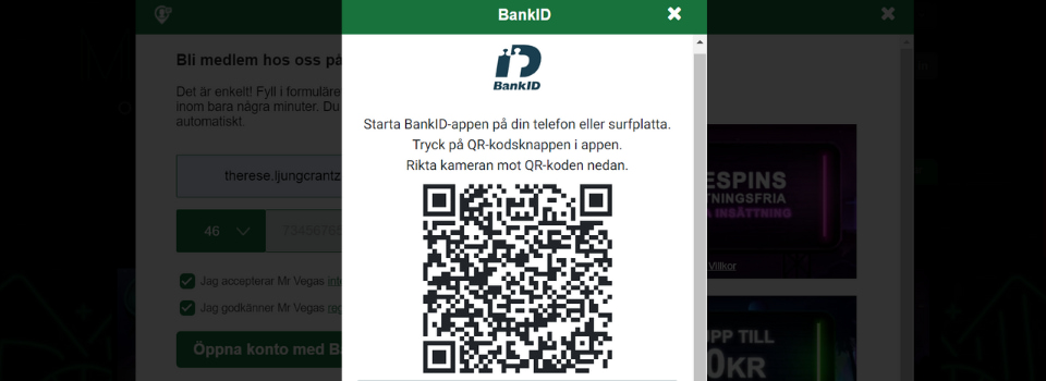 Mr Vegas Casino qr-kod