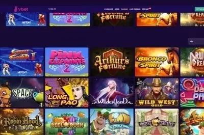 Vbet casino spelutbud online