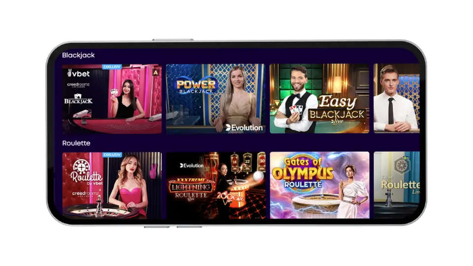 Vbet live casino