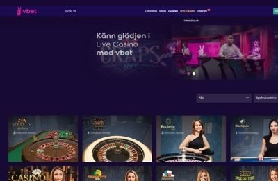 Vbet live casino