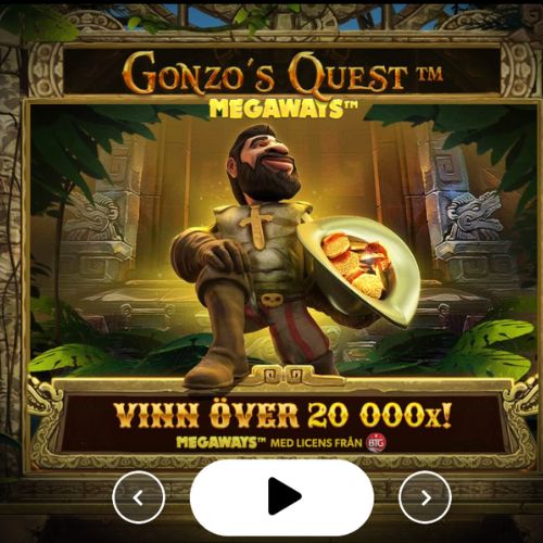 spelknapp i qonzos quest megaways slot