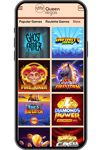 Queen Vegas på mobilen