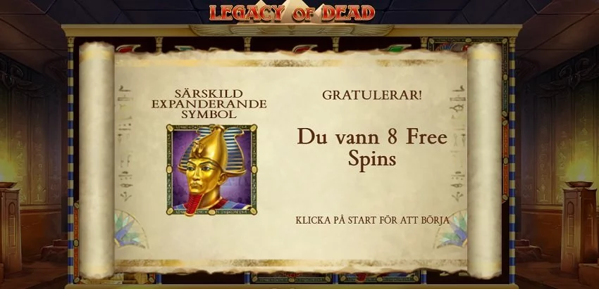 Legacy of Dead slot freespins