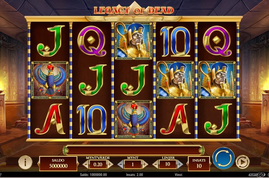 Legacy of Dead spelautomat spelplan