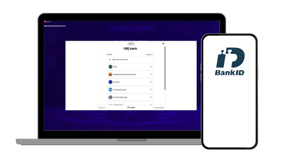 Race Casino registrering med BankID (mobil och dator)