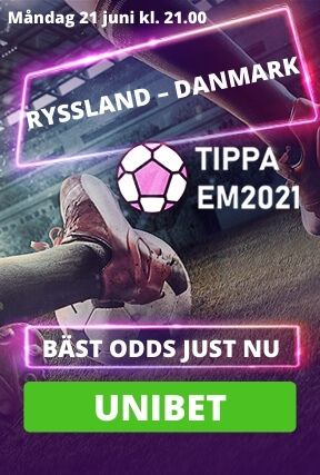 Ryssland Danmark fotbolls Em match 21 juni