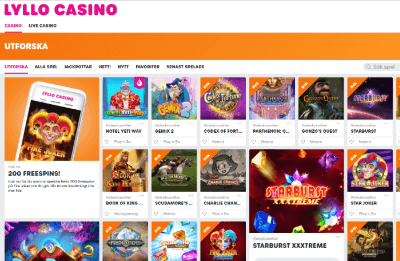 lyllo casino spelautomater