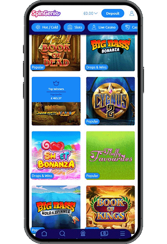 Spingenie Casino på mobilen