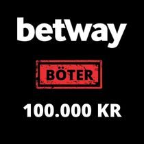 Betway får 100 000 kr i böter