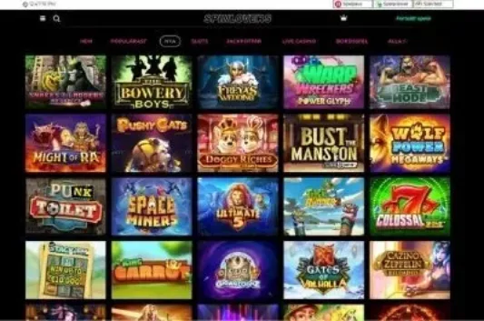 spinlovers online casino spel