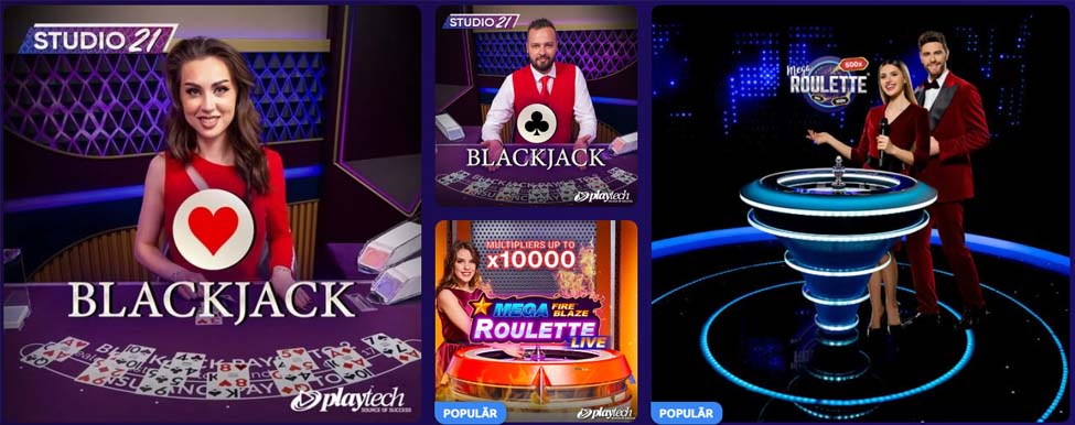 Live casino på Slotstars.