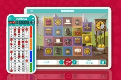 Tombola mobil bingo och surfplatta