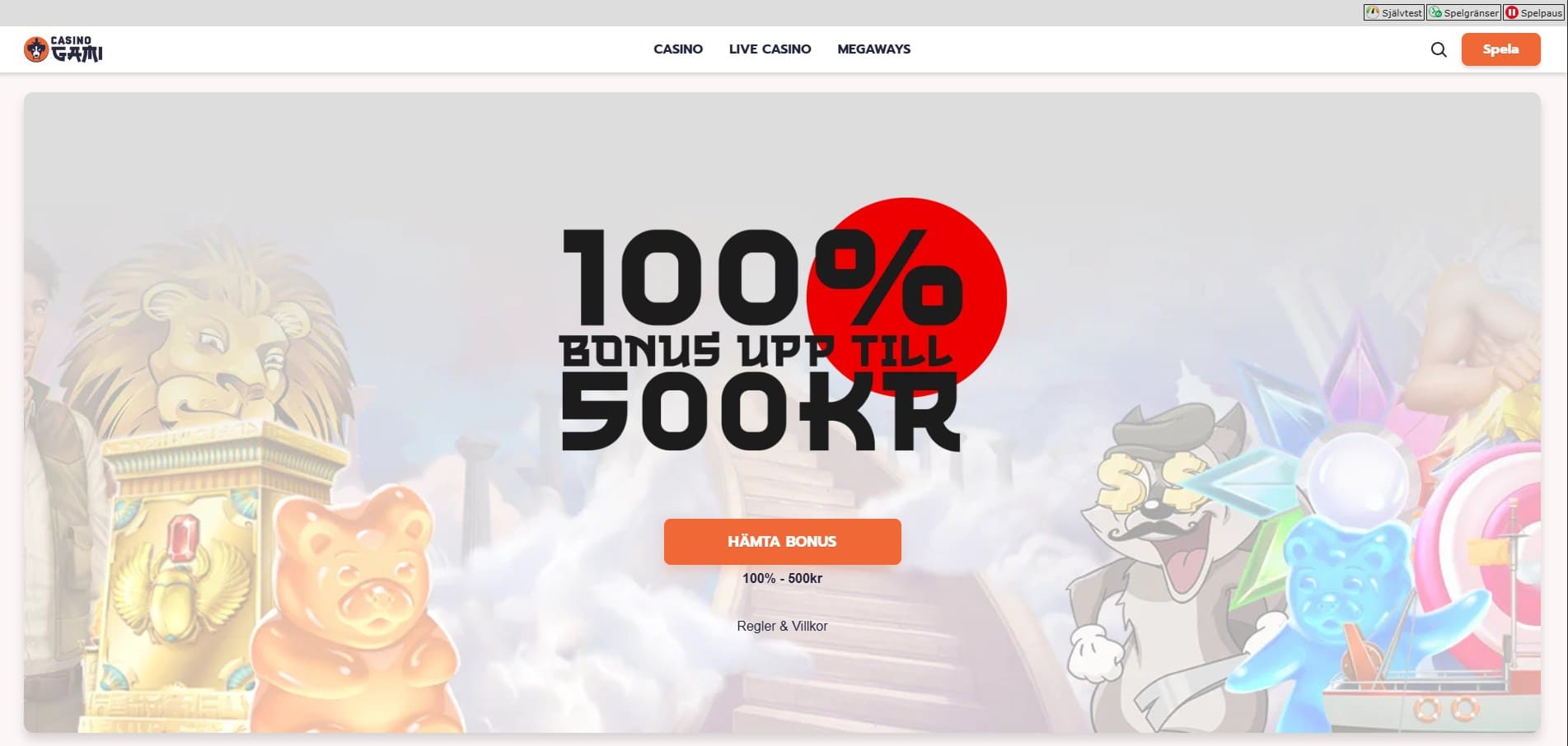 Casino Gami välkomstbonus