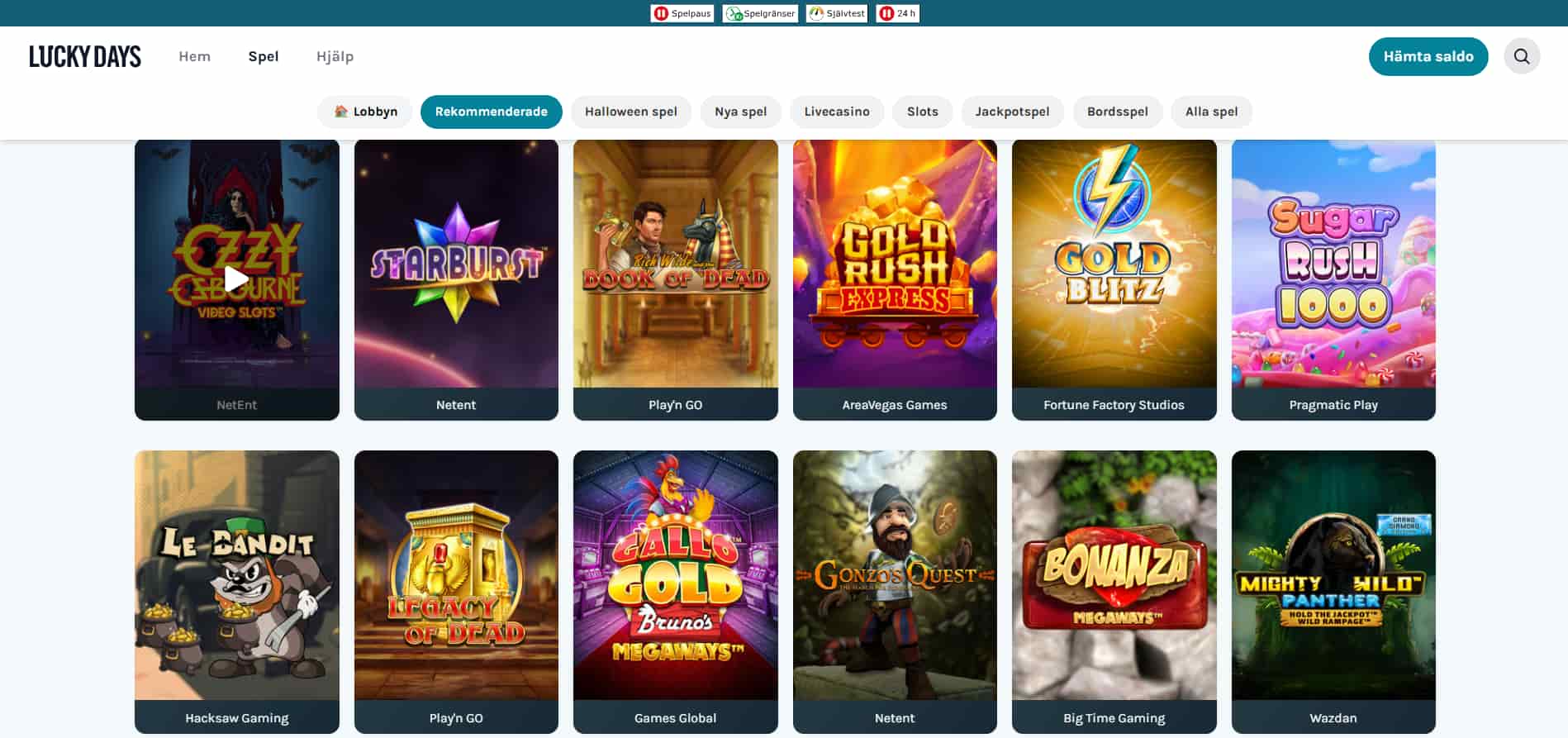 LuckyDays casinos spellobby slots