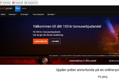 partypoker bonus erbjudande insättning