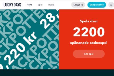 spela casino spel hos lucky days online