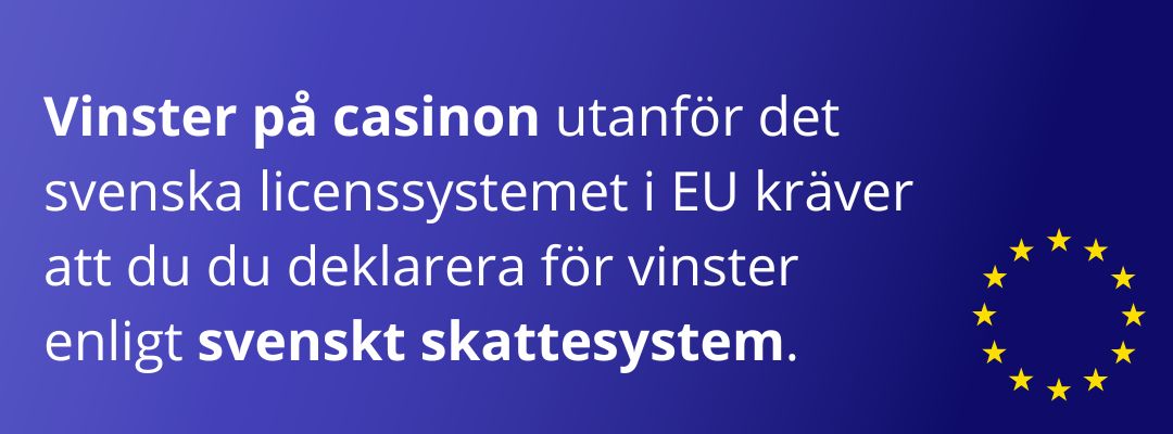casino i eu utan licens ska beskattas
