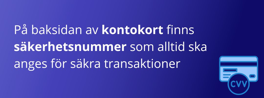 casino betalning kontokort säkerhetsnummer