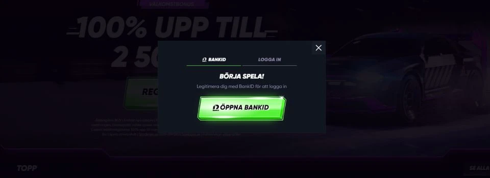 Börja spela Quick Casino med BankID