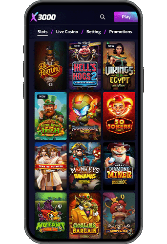 X3000 Casino på mobilen