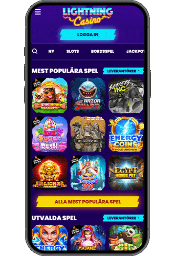 LightningCasino på mobilen