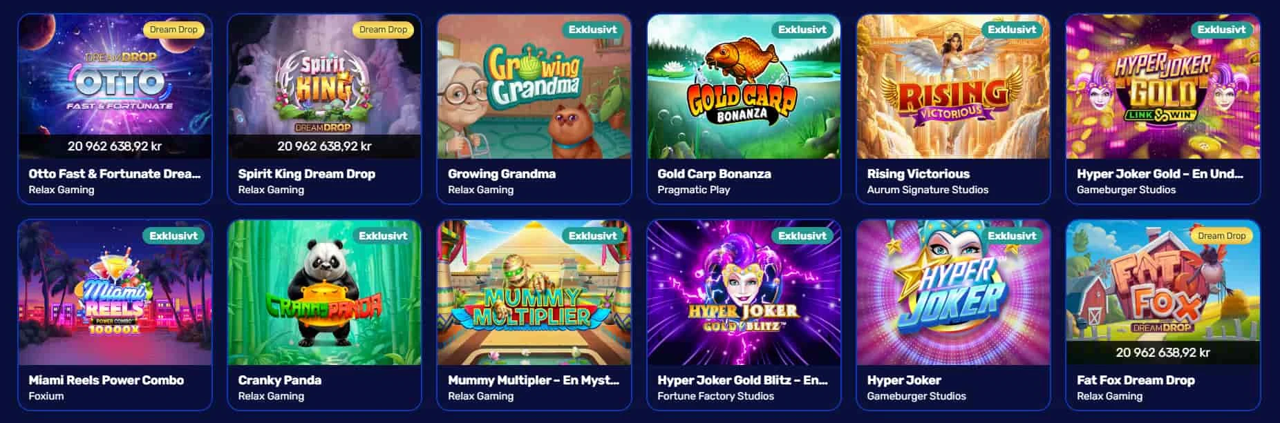 Exklusiva slots hos Otto Casino