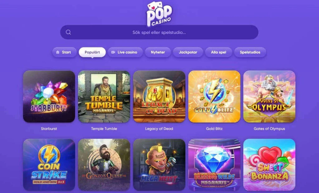 pop casino slots