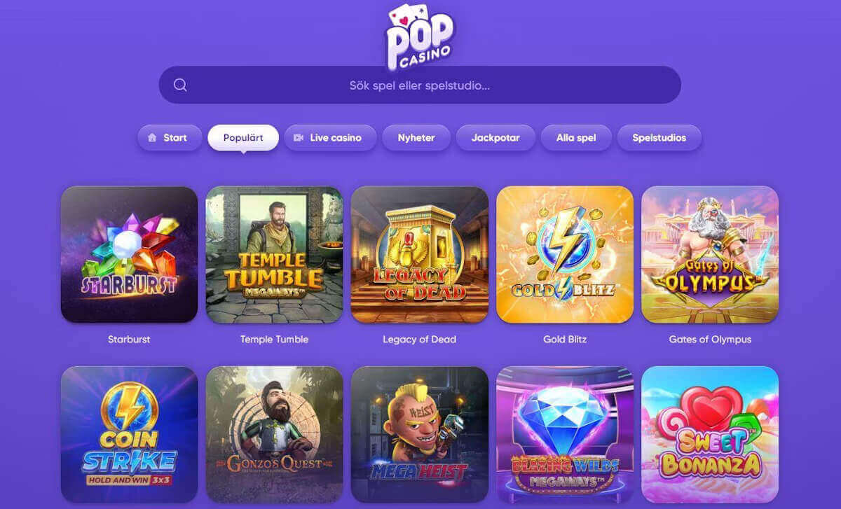pop casino slots